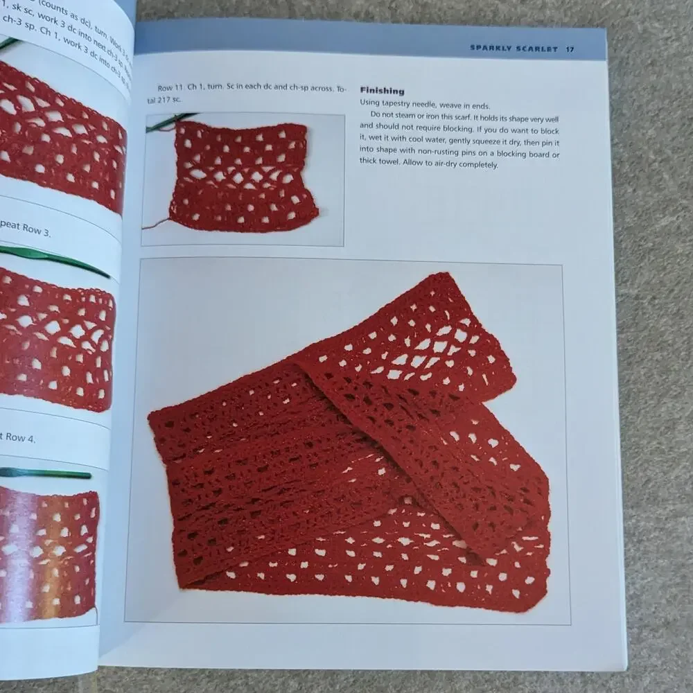 Crochet Scarves Pattern Book Various Techniques